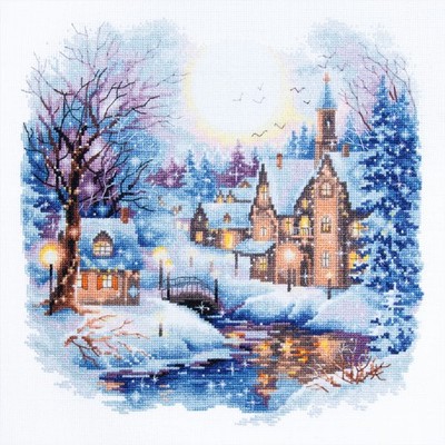 Magic Needle Kreuzstich Stickpackung ''Stille Nacht'', Zählmuster, 26x26cm