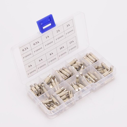 100 Stück 5x20mm Elektrische Keramik Sicherung Kit Sortiment Amp 0,2 A-15A - Picture 4 of 7