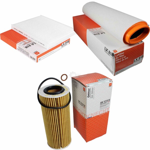 Mahle / Knecht Innenraumfilter LA 918 Luftfilter LX 818 ÖLfilter OX 177/3D-image
