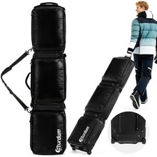 Ski Bag with Wheels, Rolling Snowboard Bag for Air Travel, Extendable 155-185...
