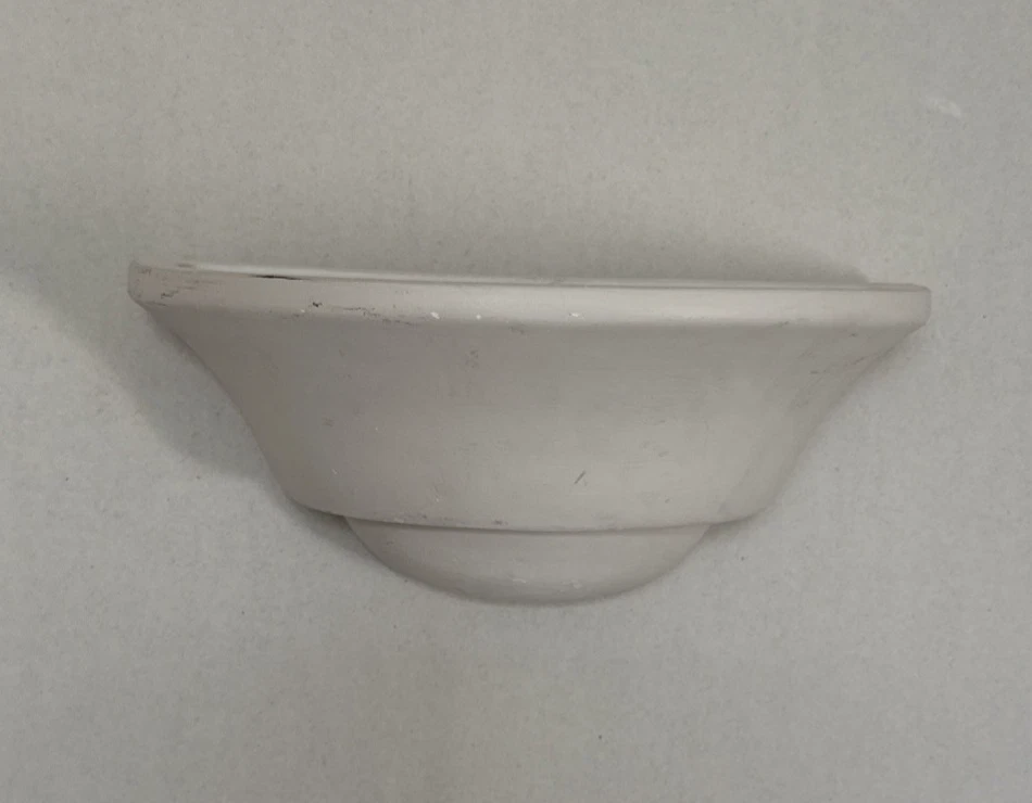 Apliques Art Deco Vintage Montaje en Pared Blanco Yeso Cerámica Media Luna Eléctricos Foto 3 de 4