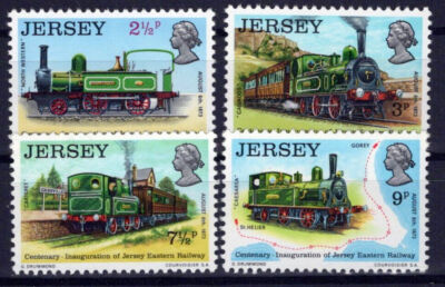 Jersey 85-88 MNH Locomotives Trains Railway Transportation ZAYIX