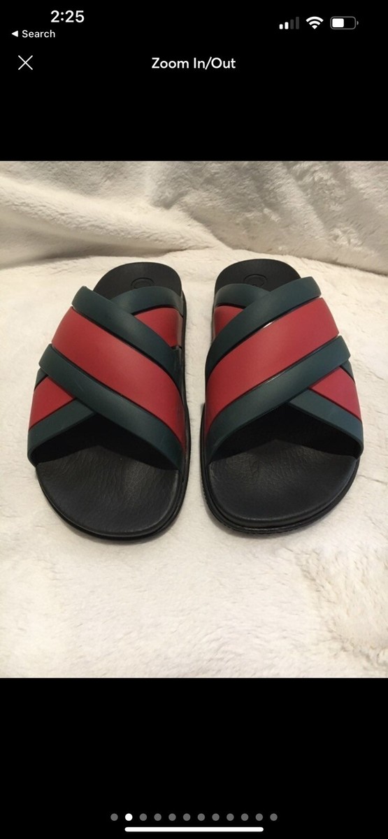 Authentic Gucci Men slides size 6/women size 8 GUCCI GG Supreme Blooms Floral Slide Sandals — Authentic Pre  main image 4