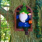Whimsical Fairy Garden Gnome Statue, Tree Faces Decor Outdoor -5.9 Inch, Funny G