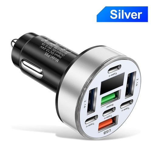 Chargeur Voiture 40W avec Design 8 Ports et Affichage Numérique pour Commodité - Photo 6 sur 29