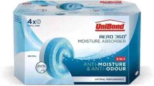 Unibond Aero 360° Pack of 4x 450G Tablets Moisture,Absorber Neutral Refills Tabs