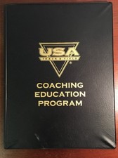 USA Track  Field Coaching Education Program Black Folder Binder