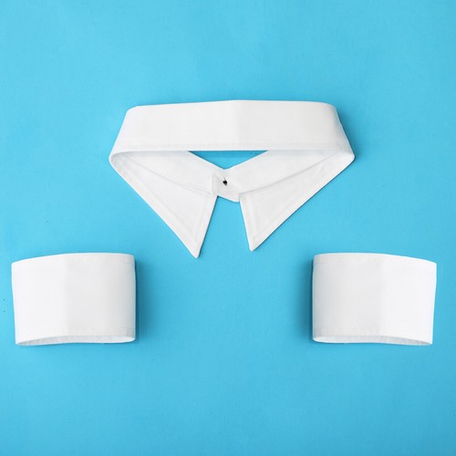 Juego clásico de 2 puños de muñeca falsos desmontables de cuello abatible para mujer - Imagen 20 de 33