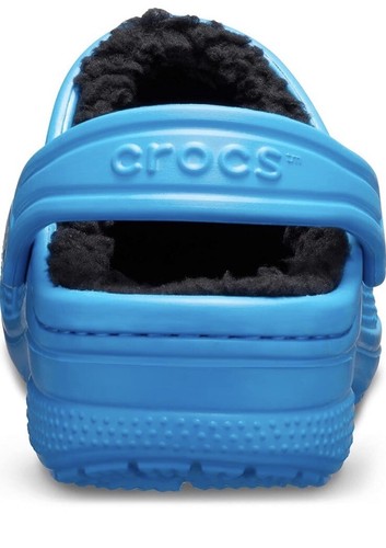 New Crocs Winter Lined Clog Shoes Kids size: 2 Junior/Youth Ocean Blue/Navy NWT! - Picture 6 of 6