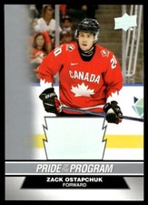 Zack Ostapchuk PRIDE OF THE PROGRAM 2023-24 Team Canada Juniors #74 Hockey Card