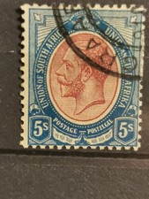 Timbre Afrique du sud 1913 Portrait of King Georges V  5s  n°14 Y&T 12