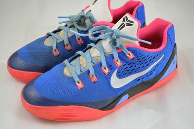 blue and pink basketball shoes