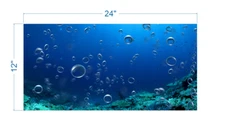 Aquarium Background Underwater bubbles - vinyl graphic adhesive AQ0049
