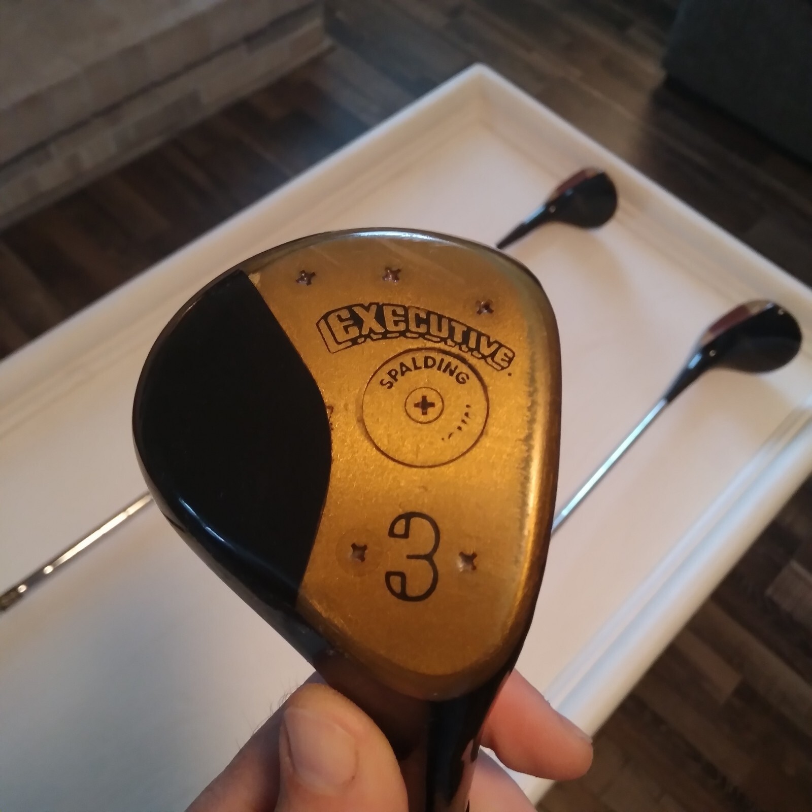 Vintage Spalding Executive Golf Wood Set 1,3,5 Woods Lite Jet Step Med