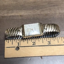 VINTAGE LONGINES 10KT. GOLD FILLED MENS WRIST WATCH CURVED LUG For Parts