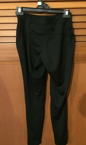 Target Size 10 black activewear exercise pants safety glow in dark ankle strips - Picture 2 of 12