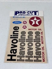RC Pro-cut Procut PC1028 Vintage Havoline Sticker Decal Sheet NEW NOS 1/10 RC