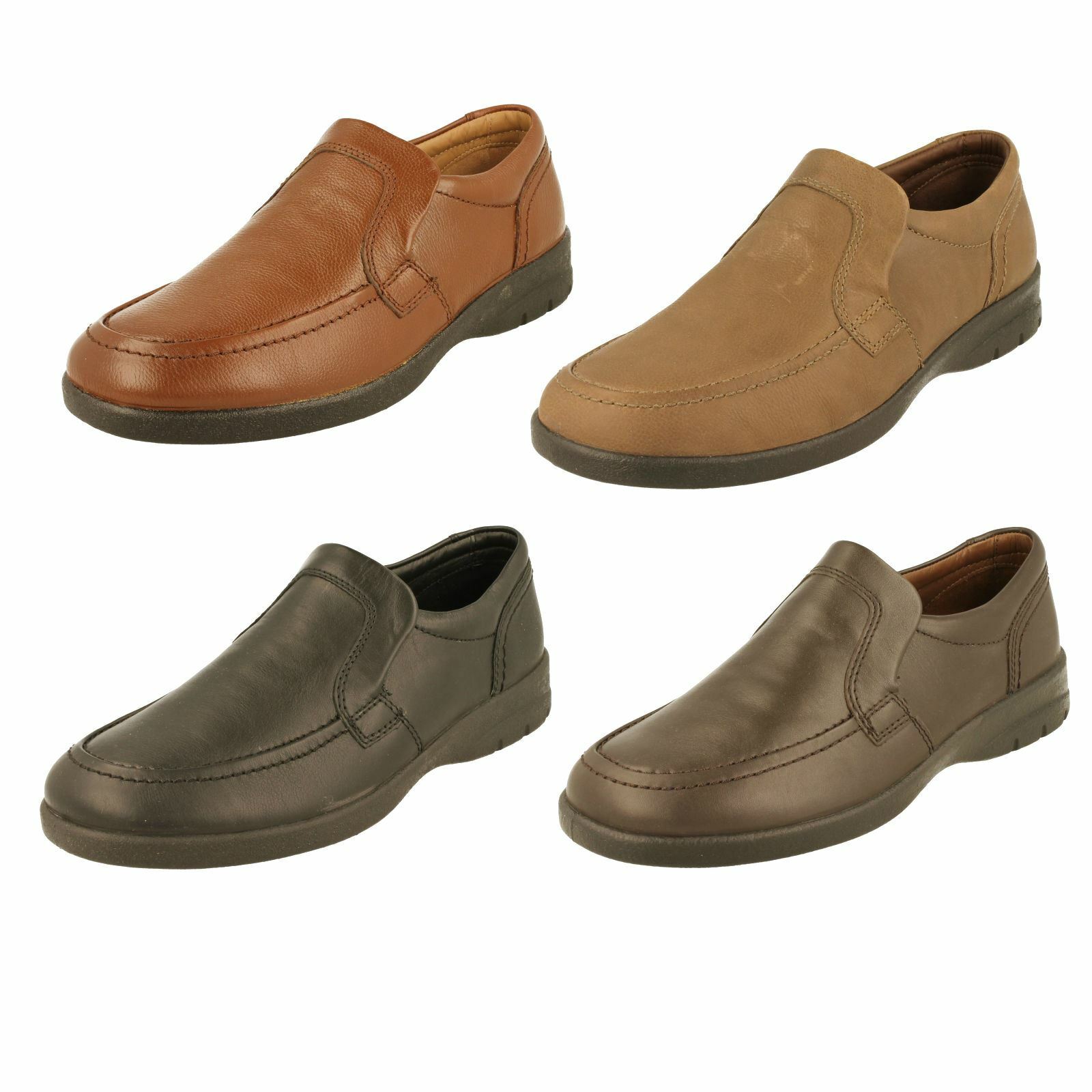 Men's Padders Slip On Shoes Wide/Extra Wide Fit Leo UK 8.5 Black for