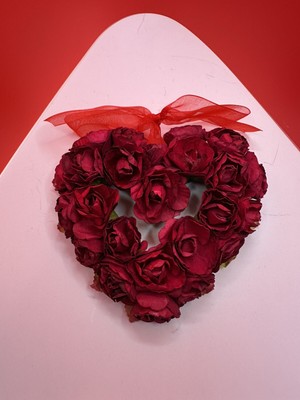 Heart Shaped Dried Roses Mini Wreath Romantic Very Delicate Love Valentine