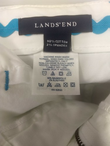 NWT Girls Size 16 Lands End XL White Capris Pants B43 - Picture 8 of 10