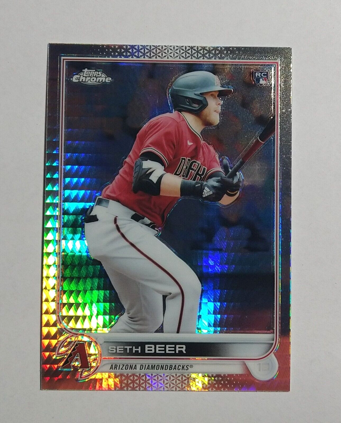 2022 Topps Chrome Prism Refractor #186 Seth Beer RC Rookie Arizona Diamondbacks