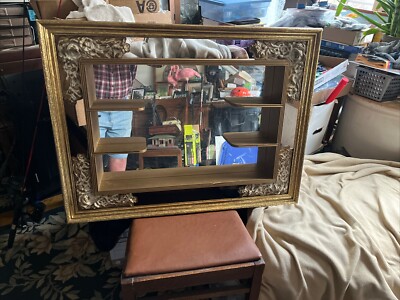 Vtg. Mid Century Modern Illinois Moulding Co Shadow Box Mirror