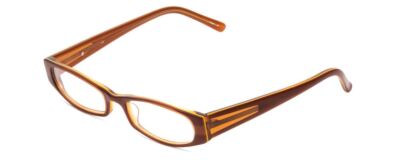 Vivid 902 Womens Oval Full Rim Designer Reading Glasses Auburn Amber Orange 49mm