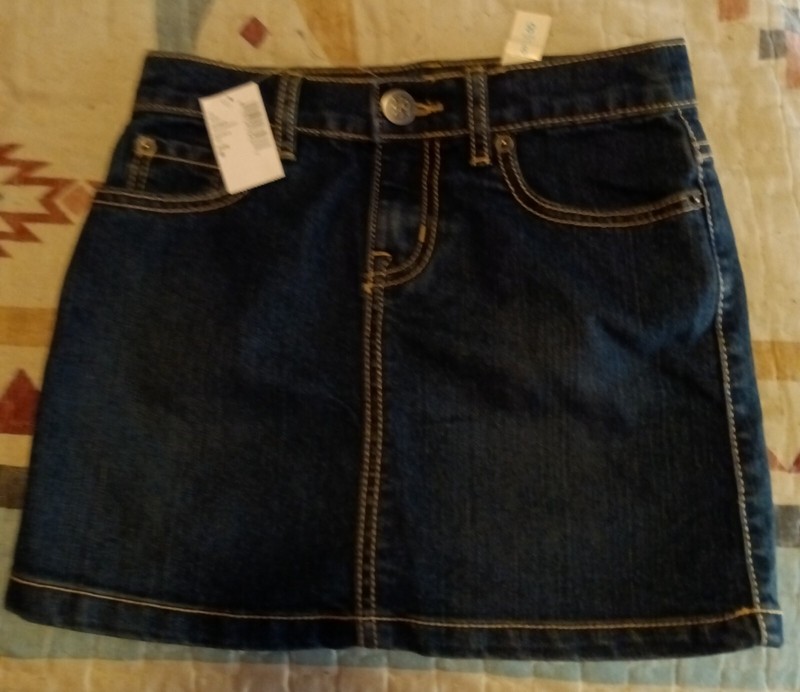 Girls Children's Place Blue Jean Skirt - Size 8 - Brand New With Tags