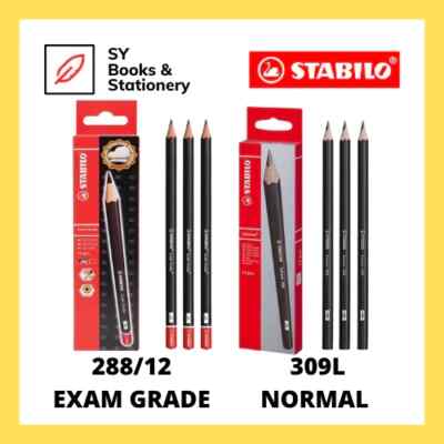12 Stabilo Exam Grade 288 2B Pencils Free Shipping