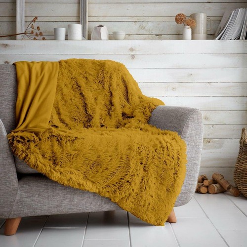 Luxury Throws Super Soft Fluffy Warm Cozy Settee Sofa Bed Fleece Fur Blanket UK - Picture 13 of 13