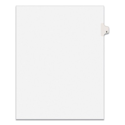 Avery Avery-Style Legal Exhibit Side Tab Dividers, 1-Tab, Title E, Ltr, White, 2