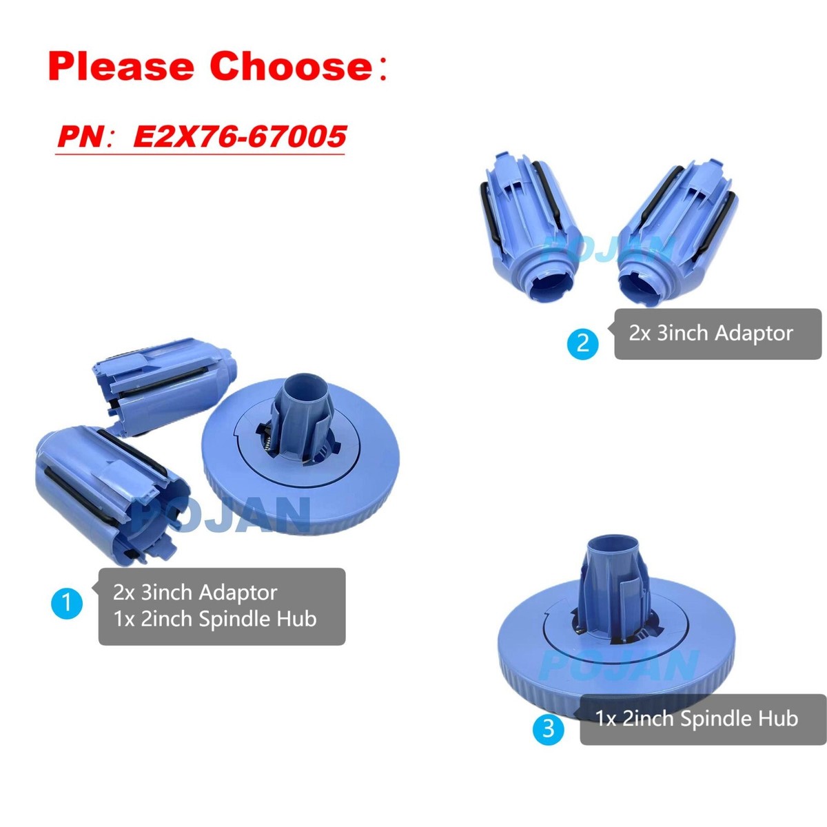E2X76-67005 2inch Spindle HUB w/Adaptor SERV Fit For Latex 110 115