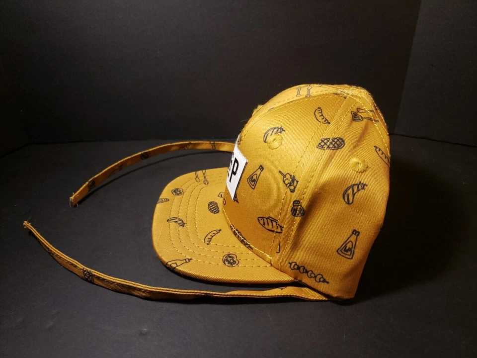 Bebé L&P Ropa 0-6M Tot Sombrero Gorra Ajustable 'BBQ Fever' Ala Plana Dorada Logo L&P Foto 2 de 4