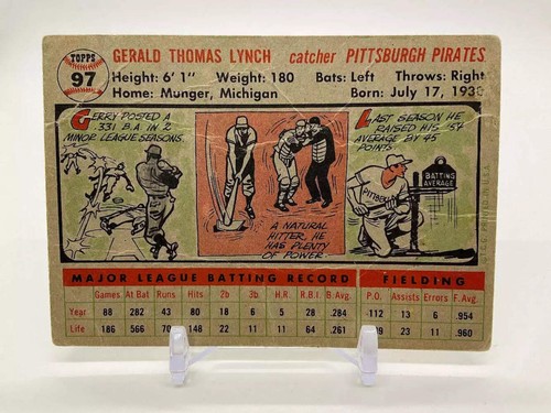 Jerry Lynch 1956 Topps #97 Pittsburgh Pirates GD - Picture 2 of 2