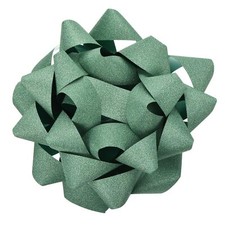 2Pcs 8 Inch Large Gift Bow Glitter Self Adhesive Christmas Bows Green for Gif...