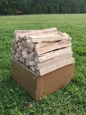 Organic Seasoned Hickory Midwest BBQ Smoking Wood 15 Lbs. 12" long  1/2"- 2" W