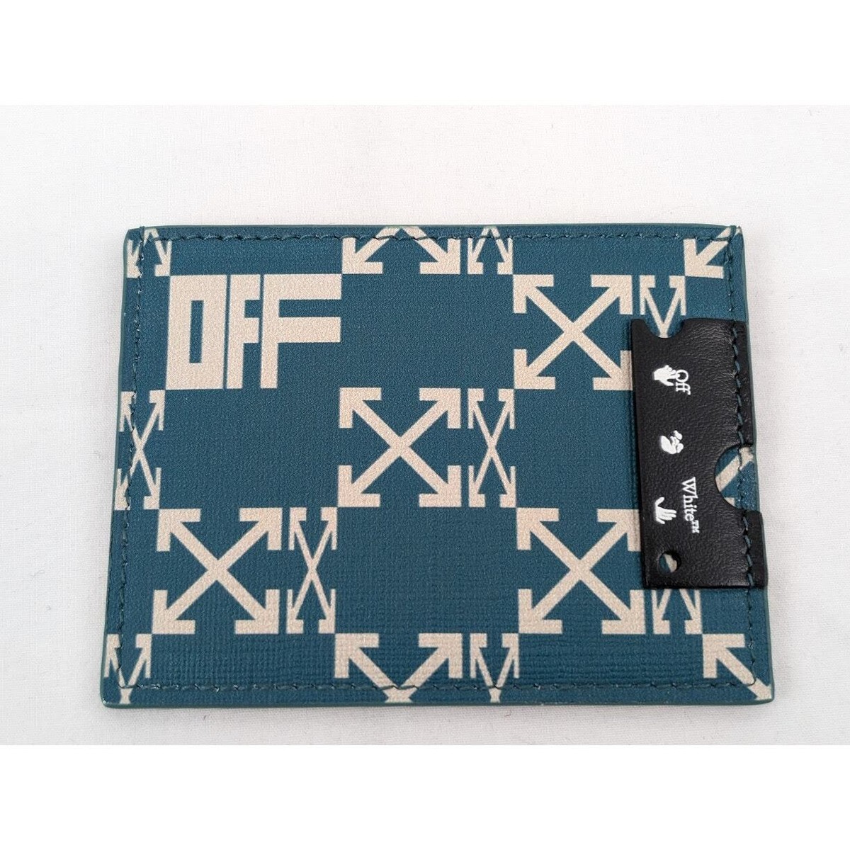 Off-White Q:3 / Monogram Simple Card Case in Green/Beige