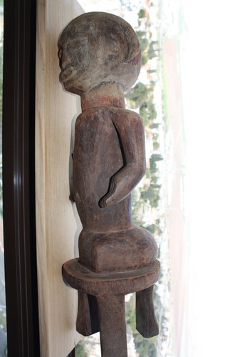 Antike Lobi Burkina Faso Figur handgeschnitzt Hartholz Makonde Statue 24" RAR - Bild 4 von 12