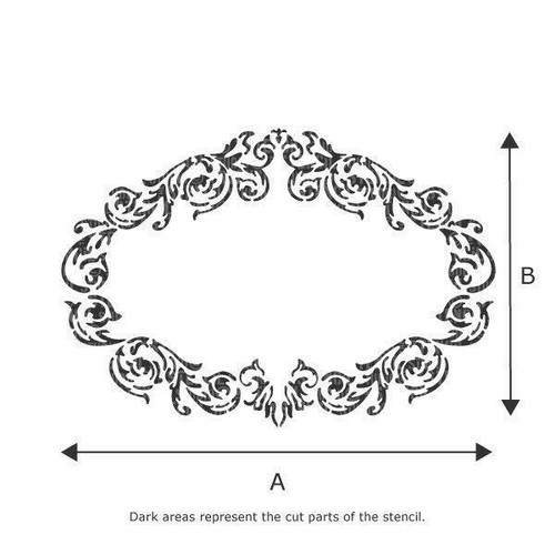 Vintage Rahmenschablone - Mehrwegschablone zum Basteln - Shabby Chic Stencil 10617 - Bild 2 von 7