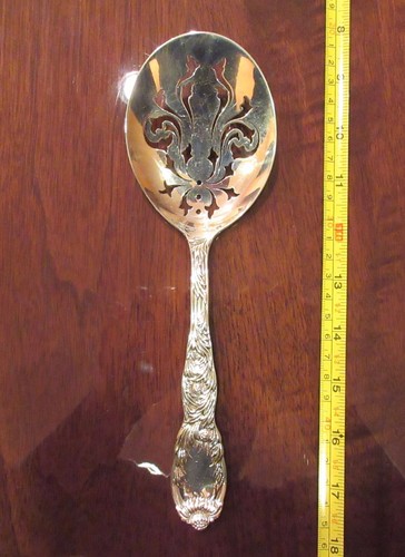 Chrysantheme Tiffany & Co. Sterlingsilber durchbohrt Cocktail Löffel 9" - Bild 1 von 5