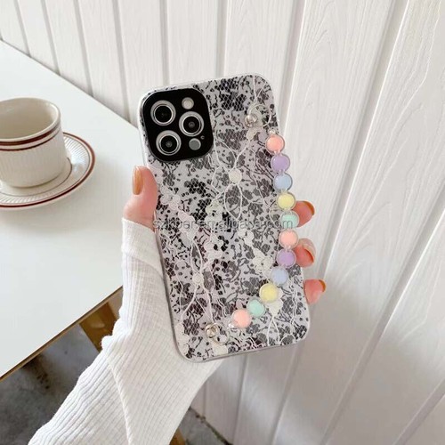 For iPhone 13 12 11 Pro Max XS XR X 8 7 Pearl Wrist Chain Shockproof Case Cover - Picture 6 of 14