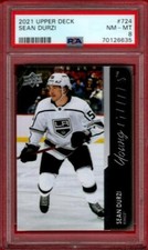 2021-22 UPPER DECK SEAN DURZI YOUNG GUNS ROOKIE #724 PSA 8 NM-MT UD RC YG GC