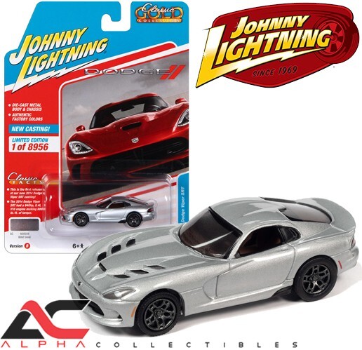 ДЖОННИ ЛАЙТНИНГ JLSP282B 1:64 2014 DODGE VIPER (СЕРЕБРИСТАЯ ЗАГОТОВКА)