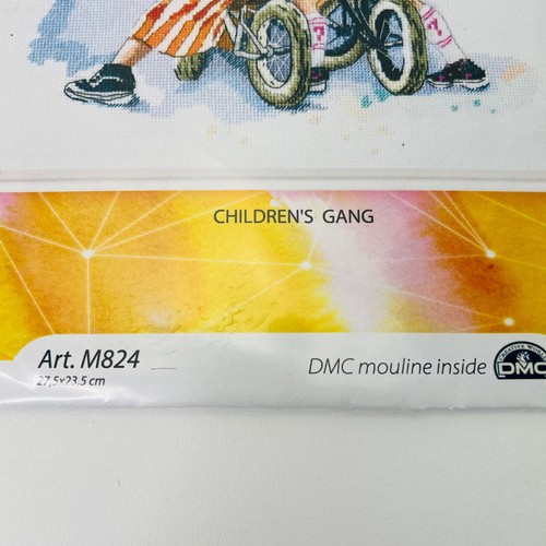 RTO Counted Cross Stitch Kit 10.75"X9.25" Children's Gang - Picture 2 of 5