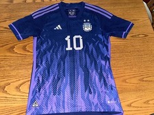 ADIDAS MENS LIONEL MESSI #10 2022 FIFA WORLD CUP AWAY AUTHENTIC ARGENTINA JERSEY
