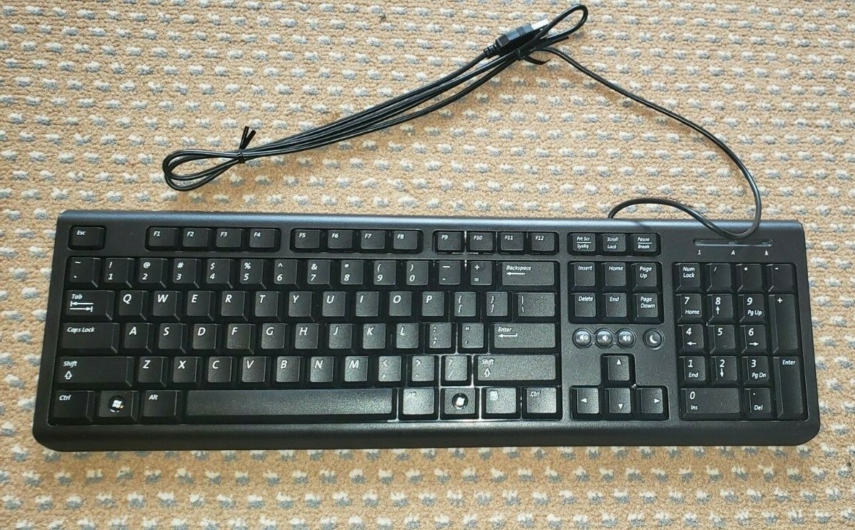 Genuine HP USB Wired PC Computer Keyboard Model SK-2085 Slim Black