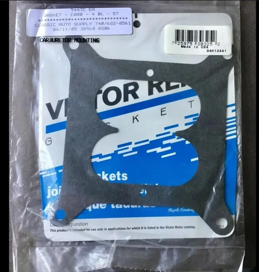 Cantidad (2) Juntas de montaje de carburador Victor Reinz 1957 Ford Thunderbird 57 G27104 Foto 3 de 3