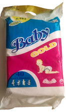 BRAND NEW 90s BABY GOLD 40 PLASTIC diapers No2 up to 9kgs/20lbs