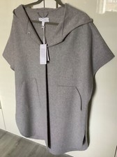 White Company Light Grey Cape / Gilet, Wool Rich. Size Large. New