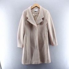 Reiss Womens Coat 8 Uk Reiss Light Fawn Coat Trench Button Up Wool Blend Maya